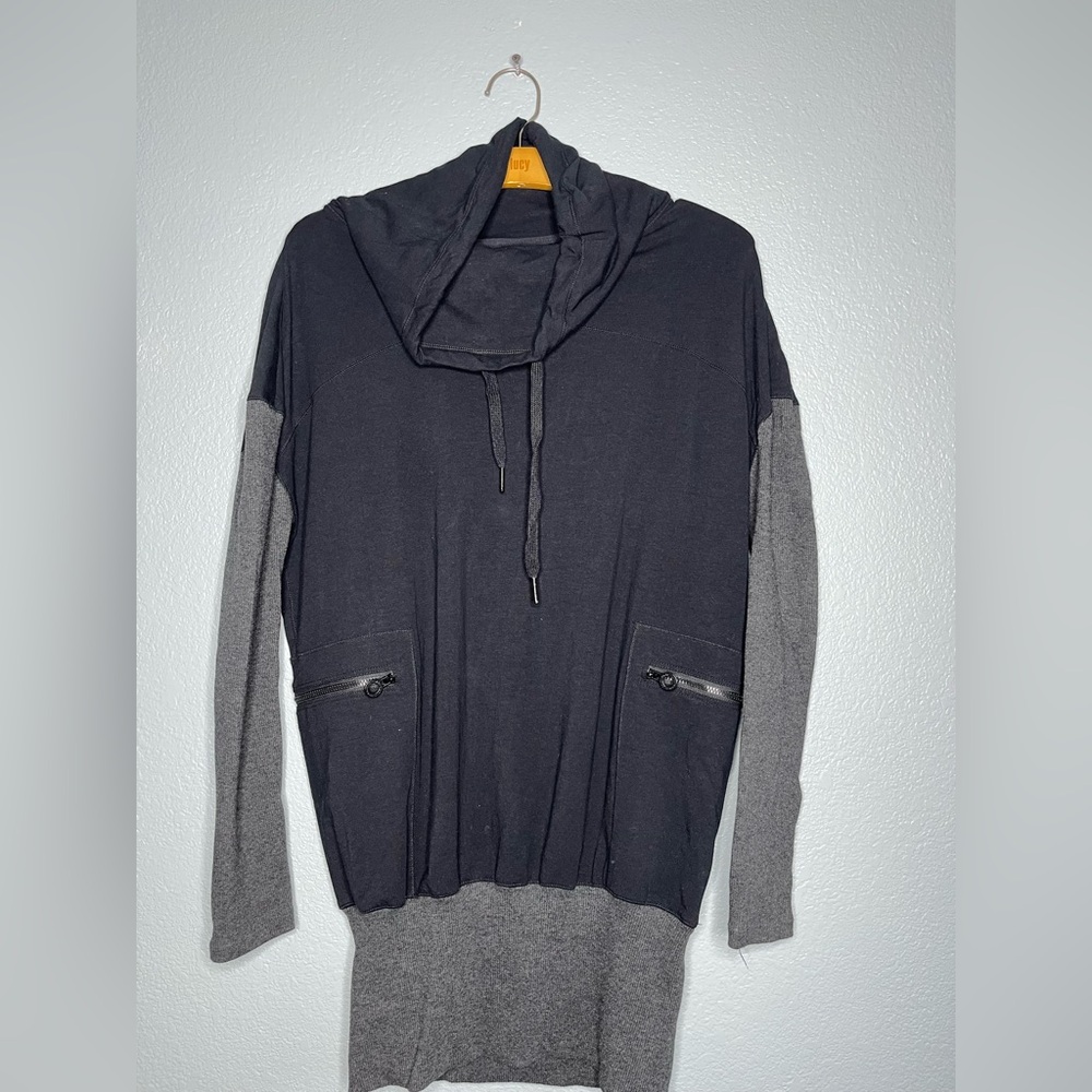 Calvin Klein Black and Gray Sweater